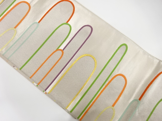 JAPANESE FUKURO OBI / WOVEN ABSTRACT STRIPE